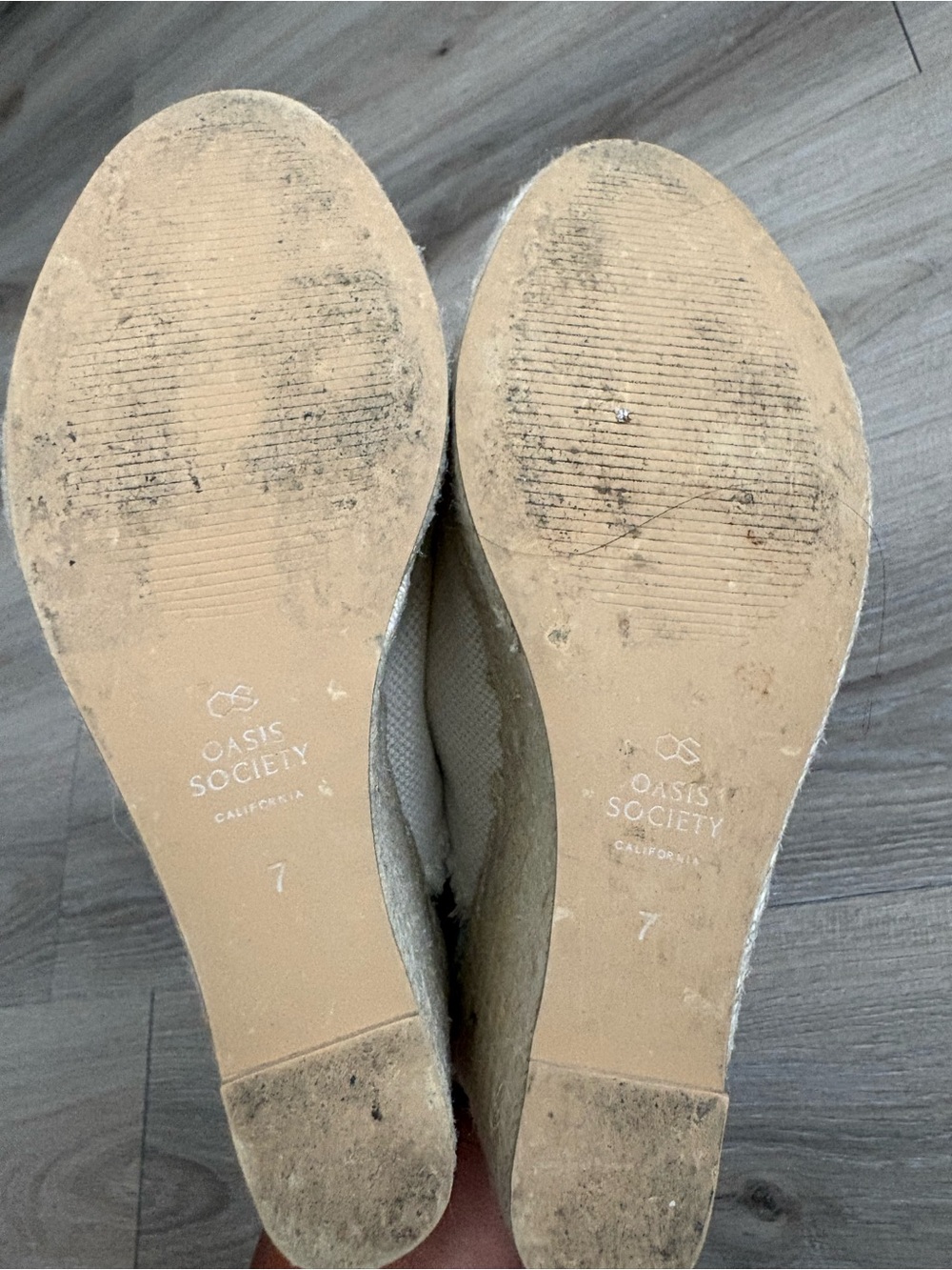Frayed Canvas Espadrille Wedge Mule in Cream - Picture 5 of 5